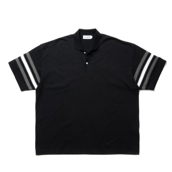 COOTIE / Jacquard Sleeve S/S Polo 
