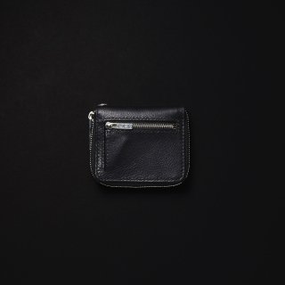 Round Zip Compact WalletGrain Leather)