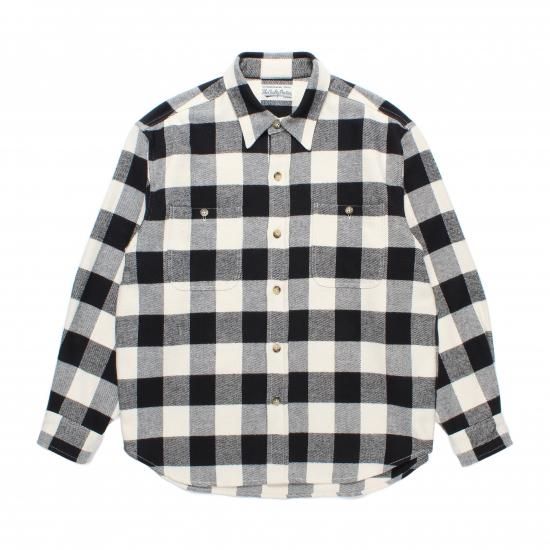 FLANNEL REGULAR COLLAR SHIRT【WHITE】WACKO MARIA - Hi-HARLEM