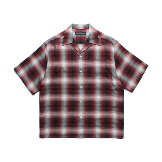 WACKOMARIA / OMBRE CHECK OPEN COLLAR SHIRT S/S (TYPE-2)