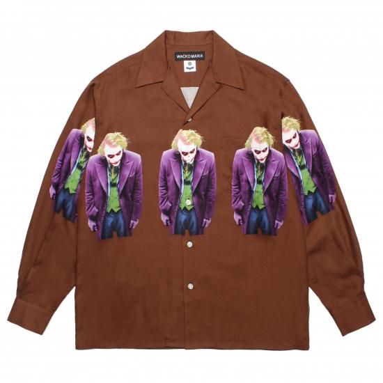 WACKOMARIA / THE DARK KNIGHT TRILOGY / L/S HAWAIIAN SHIRT ( TYPE-1)
