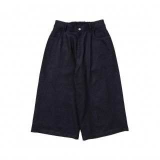 Reverse Loop Denim 5 Pocket Shin Cut Wide Easy Pants
