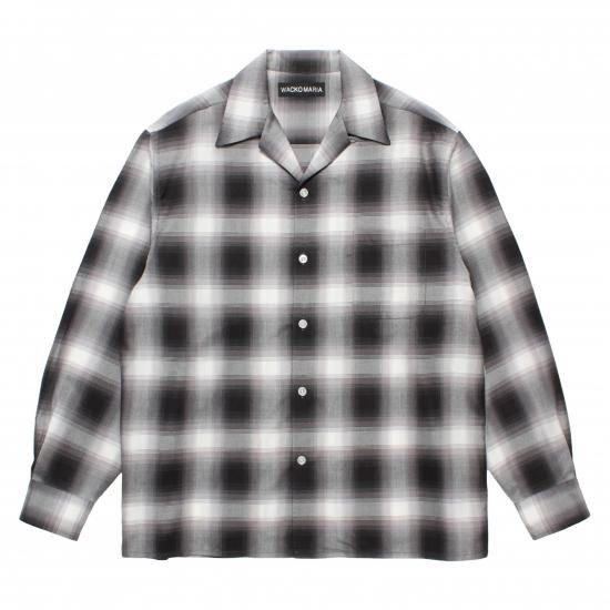 WACKOMARIA / OMBRE CHECK OPEN COLLAR SHIRT L/S (TYPE-2)
