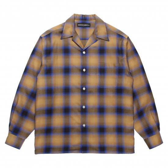 WACKOMARIA / OMBRE CHECK OPEN COLLAR SHIRT L/S (TYPE-2)
