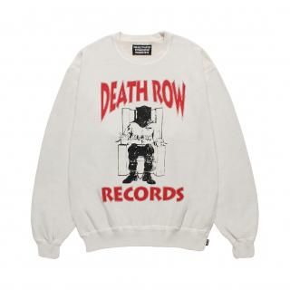 DEATH ROW RECORDS / WASHED MIDDLE WEIGHT CREW NECK SWEAT SHIRT