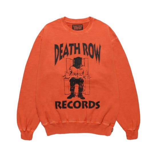 DEATH ROW RECORDS / WASHED MIDDLE WEIGHT CREW NECK SWEAT SHIRT