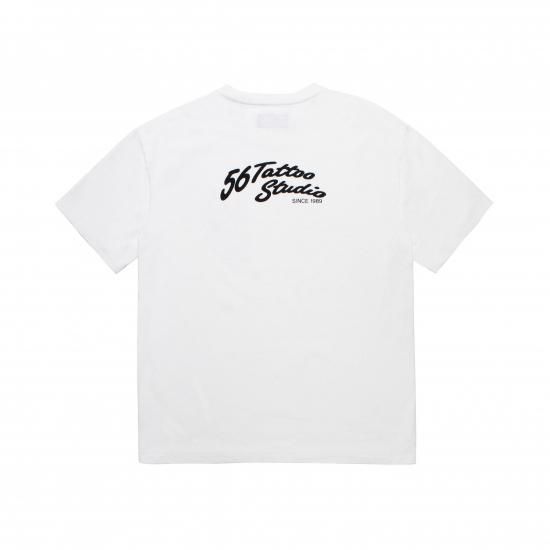 WACKOMARIA / 56 TATTOO STUDIO / WASHED HEAVY WEIGHT CREW NECK T-SHIRT 