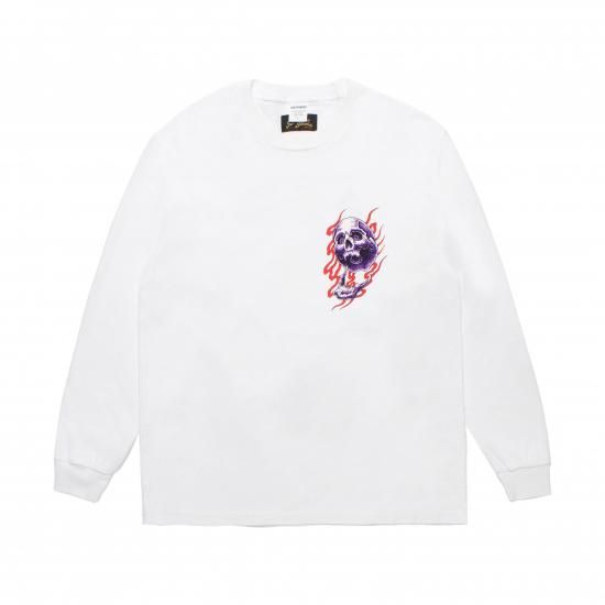 WACKOMARIA / 56 TATTOO STUDIO / WASHED HEAVY WEIGHT CREW NECK LONG SLEEVE T-SHIRT 