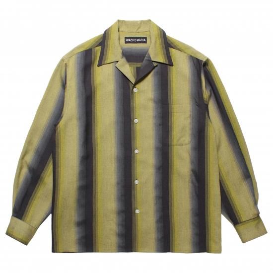 WACKOMARIA / STRIPED OPEN COLLAR SHIRT L/S
