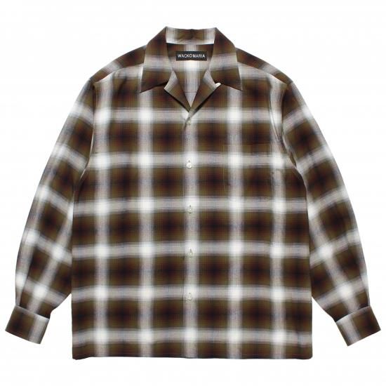 WACKOMARIA / OMBRE CHECK OPEN COLLAR SHIRT L/S ( TYPE-1 )
