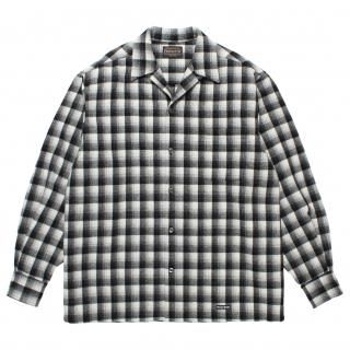 WOOL OMBRE CHECK OPEN COLLAR SHIRT L/S (TYPE-1)
