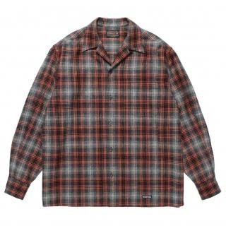 WOOL OMBRE CHECK OPEN COLLAR SHIRT L/S (TYPE-2)
