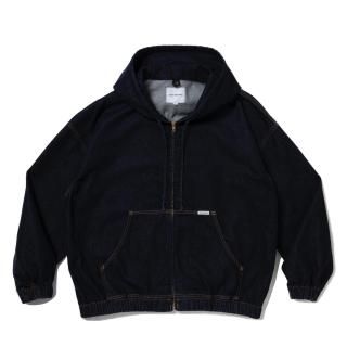 12.5oz Denim Zip Up Hooded Jacket

