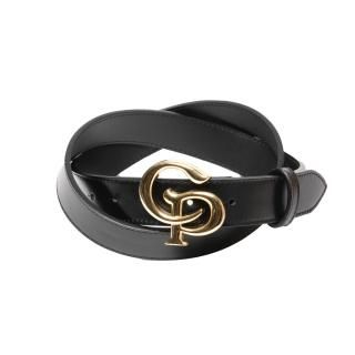 Symbol Buckle Leather Belt

