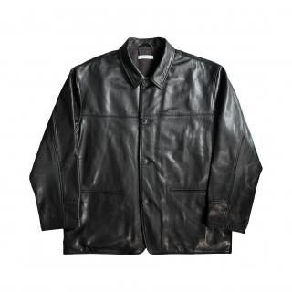 LEATHER HALF COAT