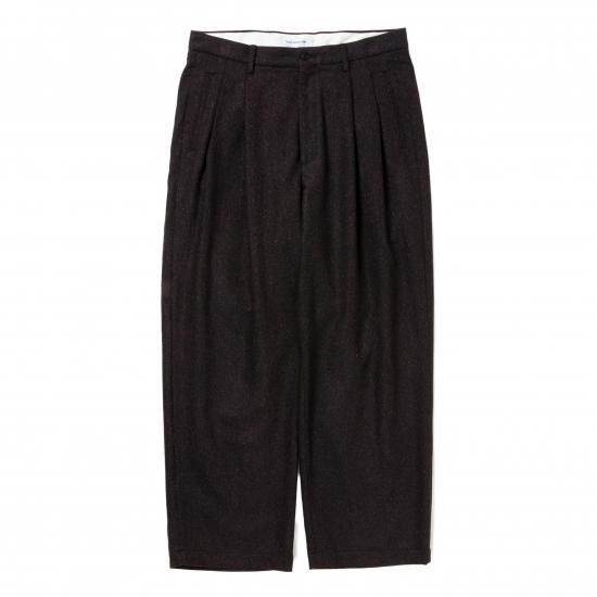 COOTIE / Silk Nep Herringbone 2 Tuck Wide Trousers
