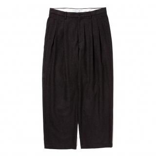Silk Nep Herringbone 2 Tuck Wide Trousers
