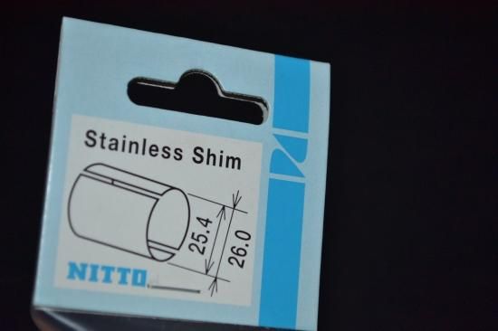 NITTO 25.4mm→26.0mmステンレスシム - CHOUCHIN CYCLE NITTO 25.4mm→26.0mmステンレスシム - CHOUCHIN CYCLE