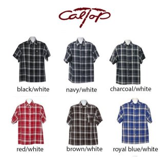 Cal top（キャルトップ） ショートスリーブ チェックシャツ 全5カラー/タイプ2