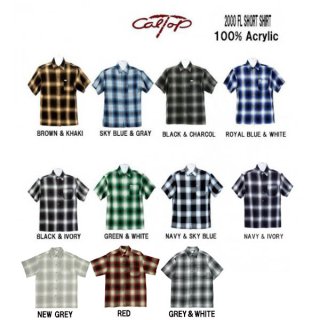 Cal top（キャルトップ）フランネル ショートスリーブ チェックシャツ