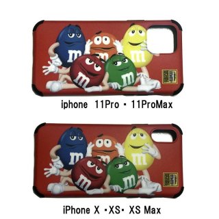 m＆m's ・ iPhone X・  XS・ XS Max  11Pro ・11Pro Max エムアンドエムズ ソフトケース 全5タイプ