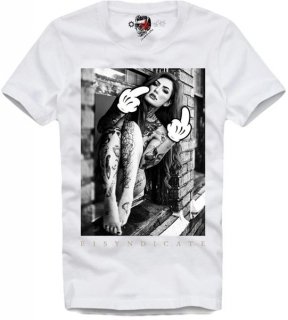 【E1SYNDICATE】 T SHIRT Tシャツ ”TATTOO PIN UP 5019”　イーワンシンジケート タトゥー　ピンナップガール