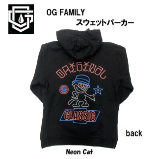 【OG FAMIL】”Neon Cat” Hoodie フェリックス パーカー 　