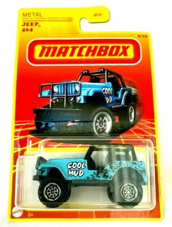  MATCHBOX  Retro Blue Jeep 4X4 Cool Mud マッチボックス 限定　USカード