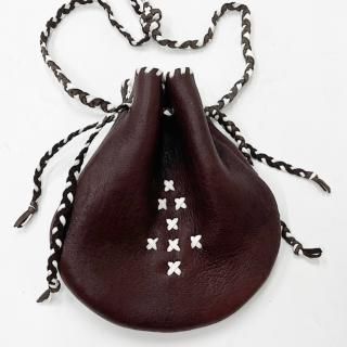 ޥ ˥塼ᥭ 巿 ࡼ 쥶Хå MYKAel mare moose hide bag with braided deer strapڥ֥饦