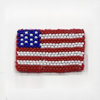  ꥫեå ӡ ԥ ֥ ǥ󥸥奨꡼ ZUNI american flag beads pin brooch