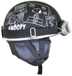 アークス(AXS) ヘルメット SNOOPY ビンテージヘルメット コミック/マットブラック フリー SNV-01