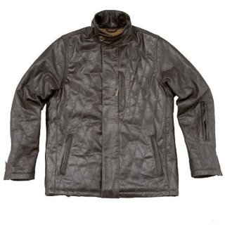 [ヘンリービギンズ] レザージャケット/革ジャン 牛革キルティング縫製/QUILTING LEATHER JACKET ブラック