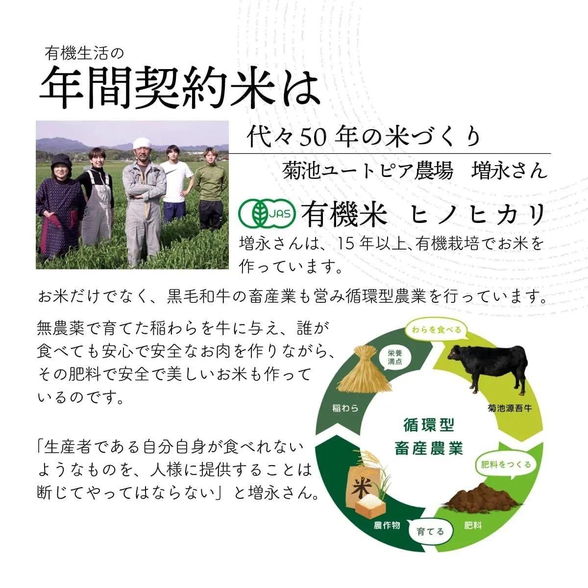 定期便】 有機米（7分づき）ヒノヒカリ 【契約月の翌月から配送