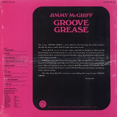 JIMMY MCGRIFF - GROOVE GREASE (LP) - BOURGEON records | ブルジョン