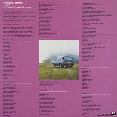 THROBBING GRISTLE - 20 JAZZ FUNK GREATS (LP) - BOURGEON