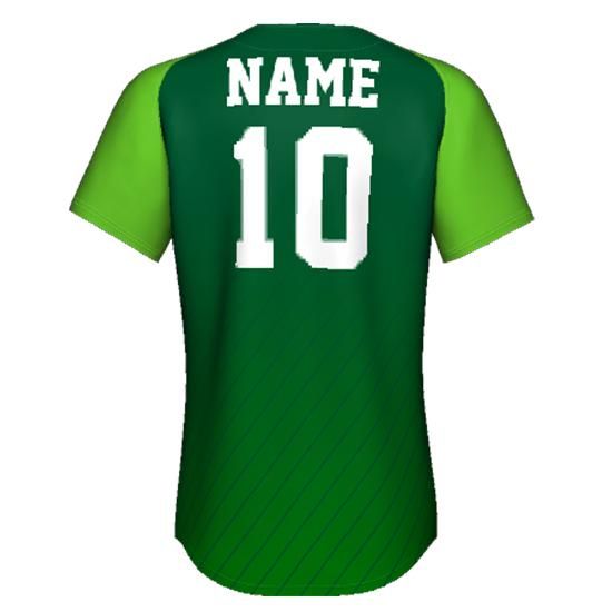 フルオープン昇華ベースボールシャツ Green - スポーツソックス