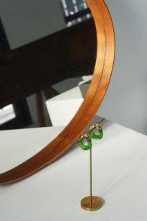 stone hoop piercesetgreenchalcedony