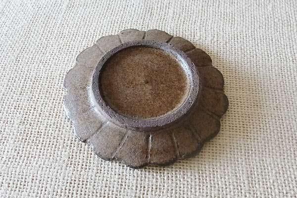 小澤基晴さん　輪花皿 小澤基晴 ブロンズ しのぎ 輪花皿 カレー皿 小谷田潤 藪本寛之