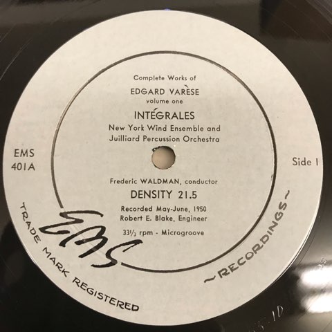 LP Edgard (Edgar) Varese / Complete Works Of Edgard Varese