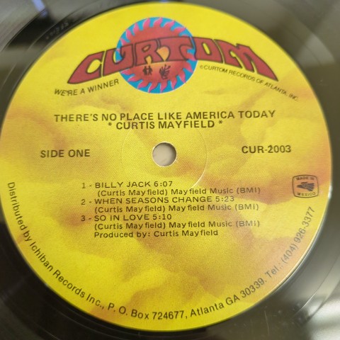 Curtis Mayfield There's No LP レコード curtismayfield_noplacelikeamer