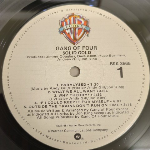 Gang of Four-Solid Gold 30周年記念盤 レコード　未開封 LP Gang Of Four / Solid Gold / US Original - レコード