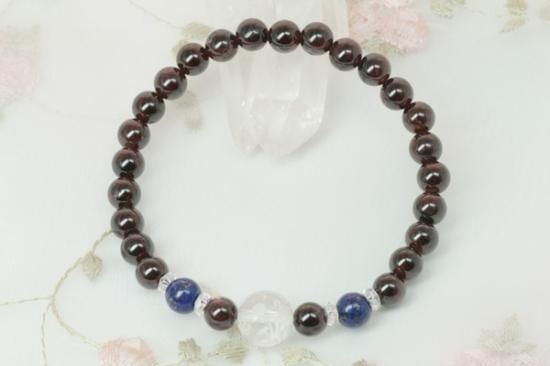 パワーストーン　ラピスラズリ　白龍水晶 困難な恋/遠距離成功】白龍水晶・ガーネット・ラピスラズリ
