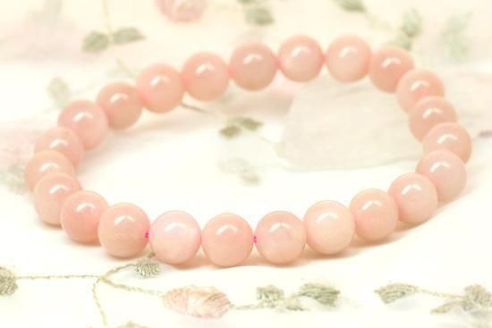 女の幸せ/恋愛運アップ】ピンクムーンストーン8mm玉ブレスレット