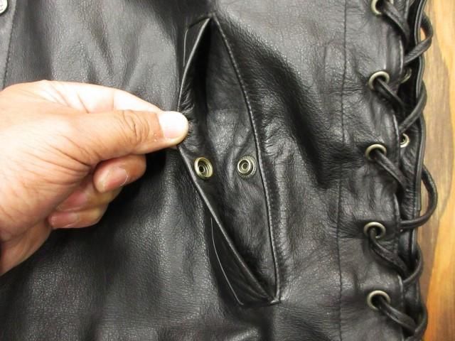 ハーレーダビッドソン TREK レザーベスト L(LL~3L相当 - 革屋 ハーレーダビッドソン TREK レザーベスト L(LL~3L相当 - 革屋