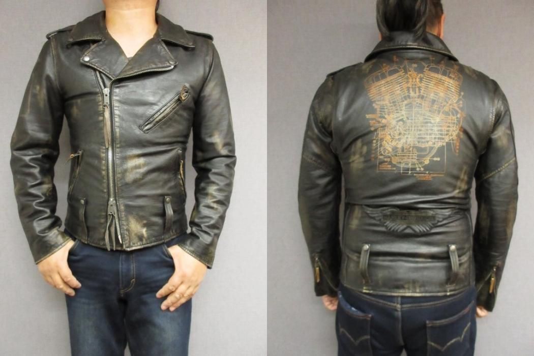 ハーレーダビッドソン Master Distressed ビンテージ加工レザー 