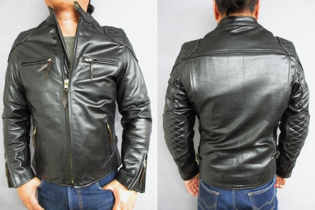 63レザース パテッドシングルライダース XXL(L~LL相当 - 革屋 63レザース パテッドシングルライダース XXL(L~LL相当 - 革屋