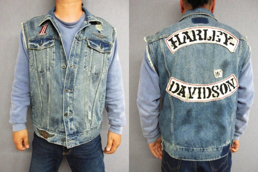 ハーレーダビッドソン VintageDenimVest デニムベスト L(3L~4L ハーレーダビッドソン VintageDenimVest デニムベスト L(3L~4L