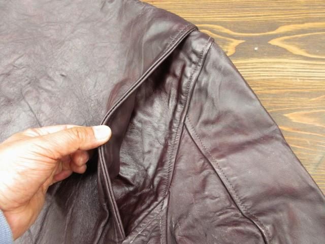 レザーガーメント ビンテージシングルライダース ボルドー色