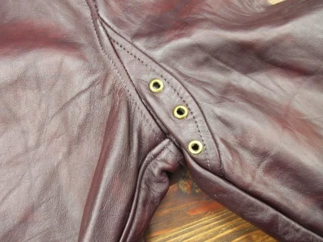 レザーガーメント ビンテージシングルライダース ボルドー色