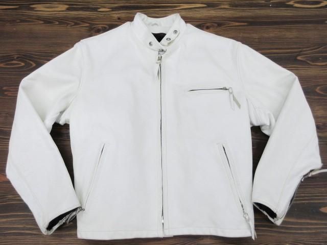 ショット 641 シングルライダース 希少ホワイト 46(3L~4L相当 ショット 641 シングルライダース 希少ホワイト 46(3L~4L相当